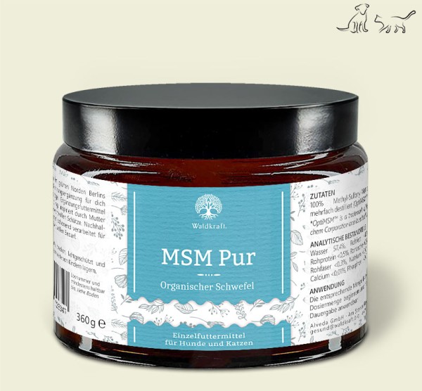 MSM Pur - Organischer Schwefel - OptiMSM® für Hunde und Katzen