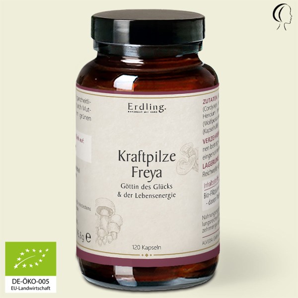 BIO Kraftpilze Freya - Vitalpilz Synergetikum - 120 Kapseln