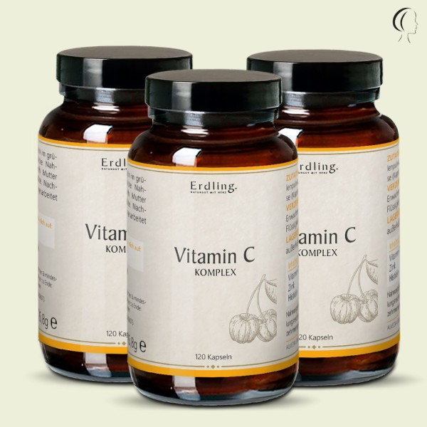 Set: 3er Pack - Vitamin C Komplex - 3x 120 Kapseln